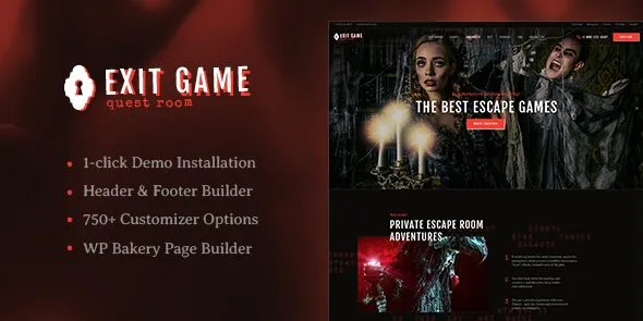 Exit Game – Real-Life Secret Escape Room WordPress Theme