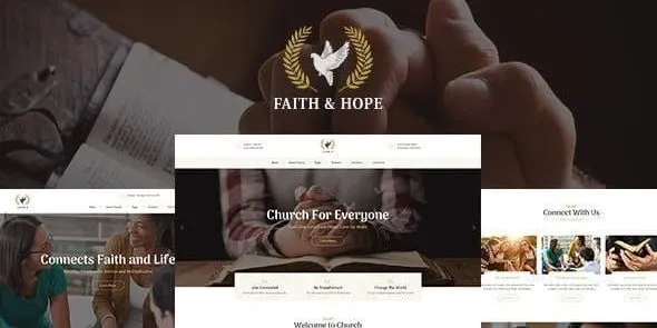 Faith & Hope – A Modern Church & Religion Non-Profit WordPress Theme