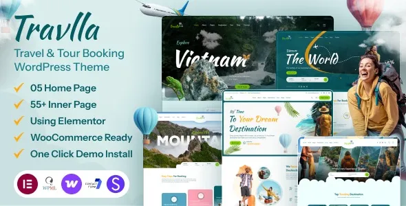 Travlla – Travel & Tour Booking Agency WordPress Theme