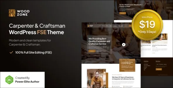 Woodzone – Carpenter & Craftsman FSE WordPress Theme