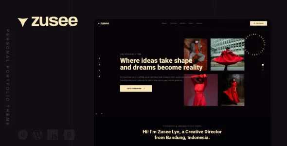 Zusee – Personal Portfolio WordPress Theme